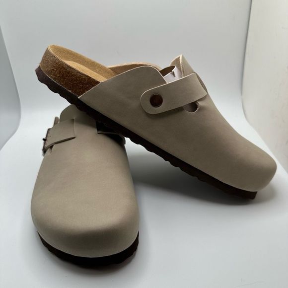 CUSHIONAIRE Women's Cork Footbed Clog 9.5 SAND - Picture 6 of 7